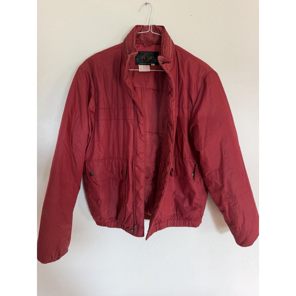 vintage Montgomery Ward "Distinctive Outerwear" nylon zip-up jacket Sz L